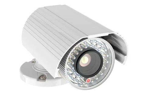Security Surveillance Camera with stand, 3D rendering Security Surveillanc... Stock Photos
