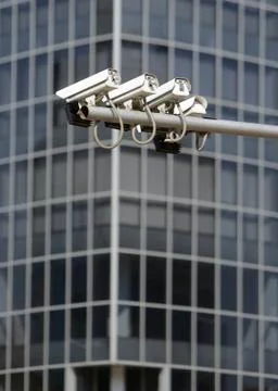 Security surveillance cameras Stock Illustration