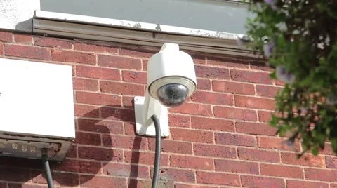 Security Surveillance CCTV Camera Urban Setting Gritty Stock Footage 42906788