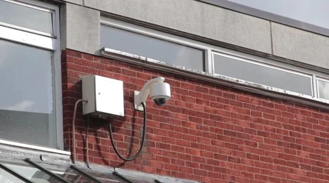 Security Surveillance CCTV Camera Urban Setting Gritty Stock-Footage 42906919