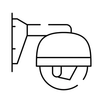 Security surveillance dome camera system protecting property 스톡 일러스트