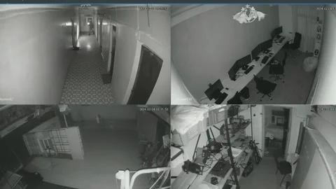 Security Surveillance Multi-Camera Setup in Office and Warehouse Stock Footage 277039125