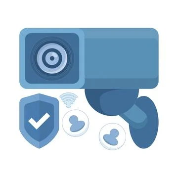 Security, surveillance, or spy camera concept. Stock Illustration