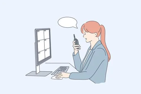 Security, surveillance, safety concept. 스톡 일러스트