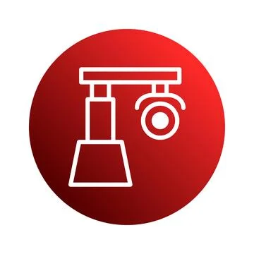 Security surveillance system: a modern camera ensuring safety and vigilance.. Illustrazione stock