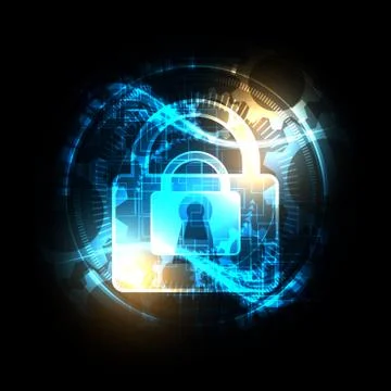 Security switch Abstract technology background innovation concept  vector ill Stock Illustration