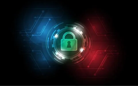 Security switch on technology background,security management concept Stock Illustration