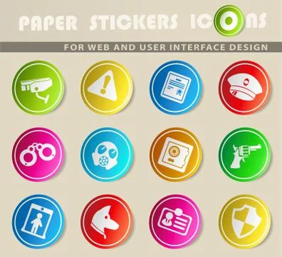 Security symbols icon set Stock Illustration