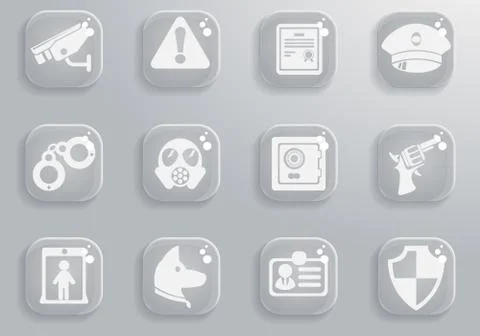 Security symbols icon set Stockillustratie