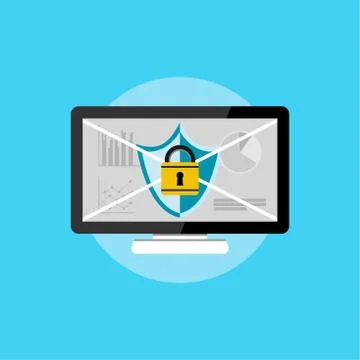 Security system access password data concept. Modern flat design for Web Bann Stock Illustration