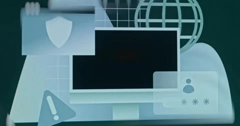 Security System against cyber attacks 스톡 동영상 310840601