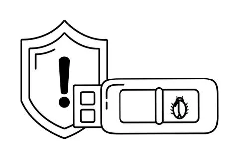 Security system and antivirus 库存插图