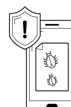 Security system and antivirus Illustrazione stock