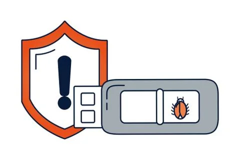 Security system and antivirus Stockillustratie