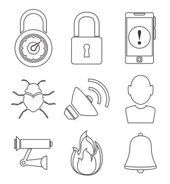 Security system and surveillance Stock Illustration