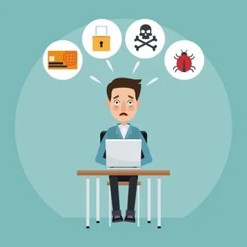 Security system cartoon 스톡 일러스트
