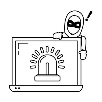 Security system cartoon Stock Illustration