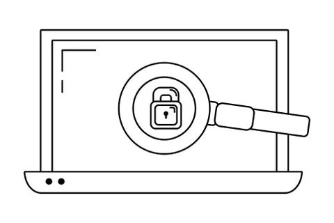 Security system cartoon Stockillustratie