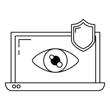 Security system cartoon Illustrazione stock