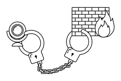 Security system cartoon 스톡 일러스트