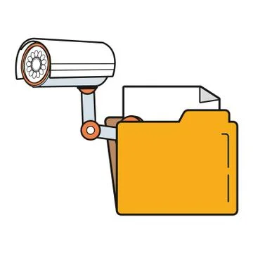 Security system cartoon 库存插图