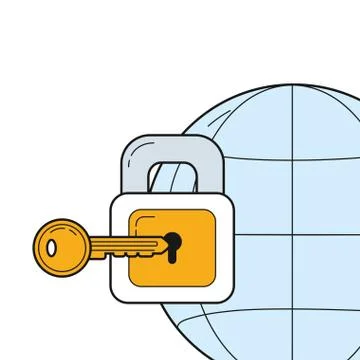 Security system cartoon Illustrazione stock