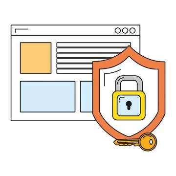 Security system cartoon 库存插图