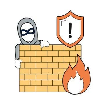 Security system cartoon イラスト素材