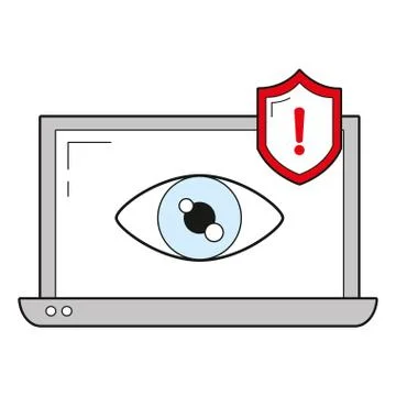 Security system cartoon Illustrazione stock