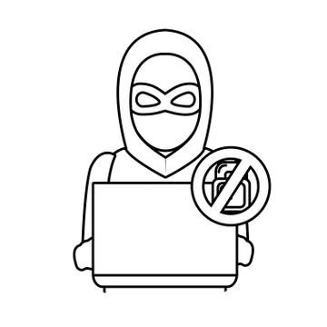 Security system cartoon Stock Illustration