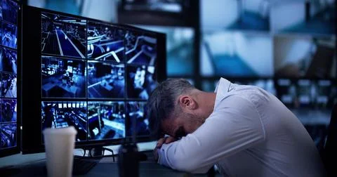 Security System CCTV Camera Operator Foto stock