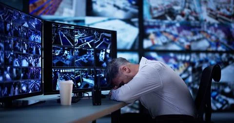 Security System CCTV Camera Operator Foto stock
