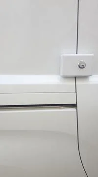 Security system for closed-sheet vans Stock Photos