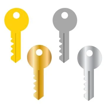 Security system concept represented by key icon. isolated and flat illustrati Stock Illustration