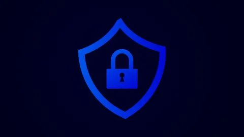 Security system cyber padlock icon. Digital data protection cyber security .. Illustrazione stock