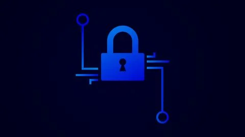 Security system cyber padlock icon. Digital data protection cyber security .. イラスト素材