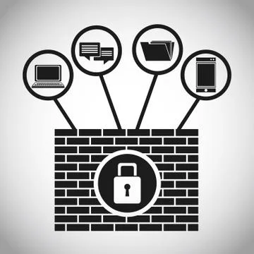 Security system data internet concept Stock Illustration