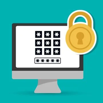 Security system design Illustrazione stock