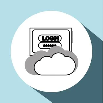 Security system design. protection icon. isolated illustration, vector Stock Illustration