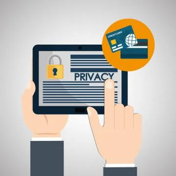 Security System design. Protection icon. Isolated illustration, vector Stock Illustration