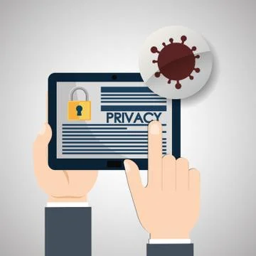 Security System design. Protection icon. Isolated illustration, vector Illustrazione stock