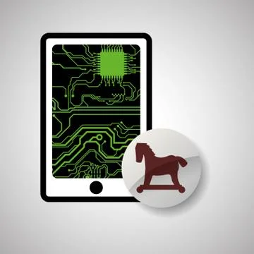 Security System design. Protection icon. Isolated illustration, vector Stock Illustration