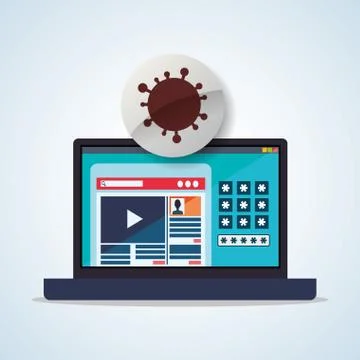 Security System design. Protection icon. Isolated illustration, vector Stock Illustration