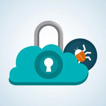 Security System design. Protection icon. Isolated illustration, vector Illustrazione stock