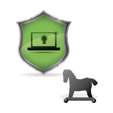 Security system design. protection icon. Isolated illustration Stock Illustration