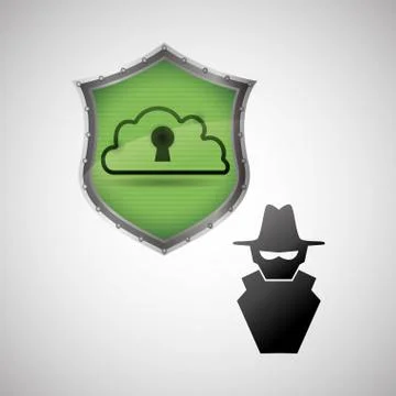 Security system design. protection icon. Isolated illustration 스톡 일러스트