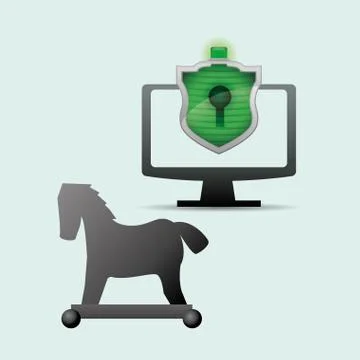 Security system design. protection icon. Isolated illustration Stock Illustration