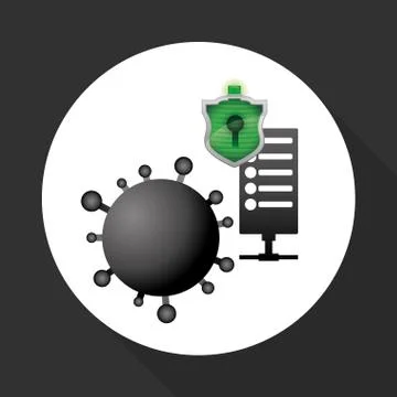 Security system design. protection icon. Isolated illustration Illustrazione stock