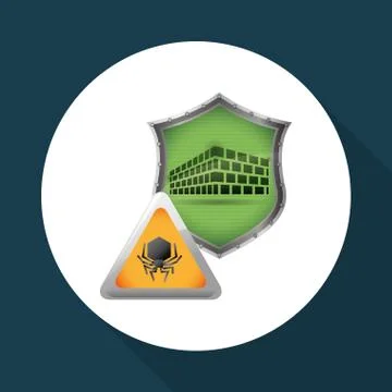 Security system design. protection icon. Isolated illustration 스톡 일러스트