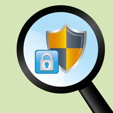 Security system design. social media icon. shield concept Illustrazione stock